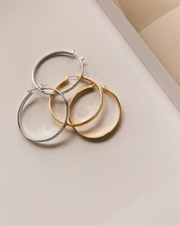 XL Celine Hoops- Silver View 3