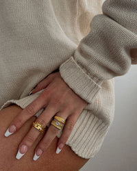 Le Signe Statement Ring- Gold View 3