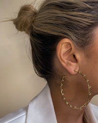 Stardust Statement Hoops- Gold view 2