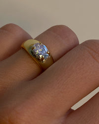 Stone Orb Signet Ring- Silver View 6