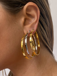 XL Celine Hoops- Gold View 3