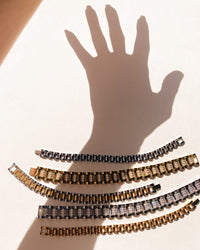 Pave Wristwatch Chain Bracelet- Silver View 9