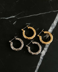 Quilted Baby Amalfi Hoops- Gold View 3