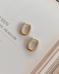 Pave Amalfi U Hoops- Silver View 3