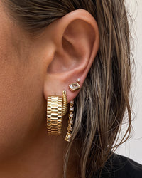Sylvie Stone Drop Studs- Silver View 5