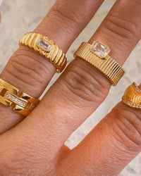 Le Signe Statement Ring- Gold view 2