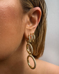 Pave Thorn Huggies- Gold View 5