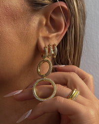 Pave Thorn Huggies- Gold View 7