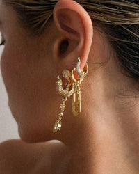Pave Thorn Huggies- Gold View 11