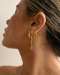 Pave Thorn Huggies- Gold View 12