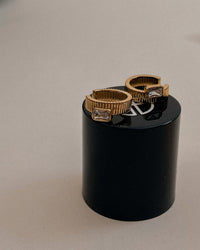 The Francois Ridged Ear Cuff- Silver View 3