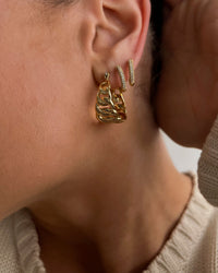 The Louis Chain Hoops- Silver View 3