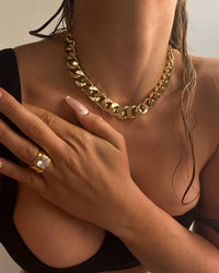 Lola Stone Statement Ring- Gold View 9