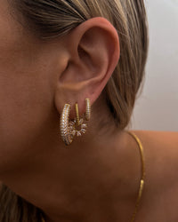 The Reversible Mini Amalfi Hoops- Gold (Ships Mid December) View 4