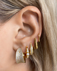 Pave Cuvee Hoops- Gold View 5