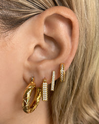 Quilted Baby Amalfi Hoops- Gold View 7