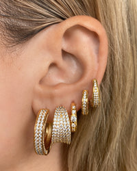 Pave Margot Hoops- Gold View 6