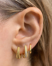 Ridged Cuvee Hoops- Gold view 2