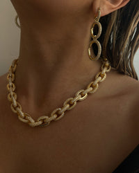 Triple Pave Hoops- Gold View 8