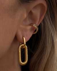 Le Signe Loop Hoops- Gold View 2