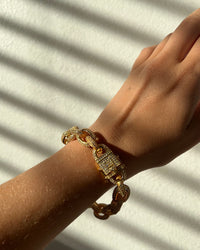 Ozzie Pave Chain Bracelet- Gold View 11