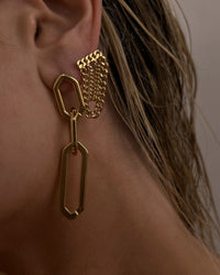 The Slash Chain Studs- Silver View 4