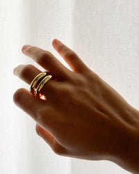 Amalfi Tube Ring- Gold View 3