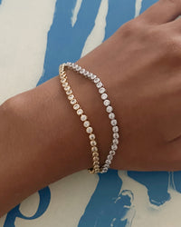 Ballier Bezel Tennis Bracelet- Gold View 2