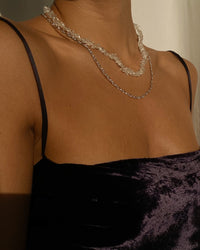 Rock Candy Necklace Duo- Silver View 2