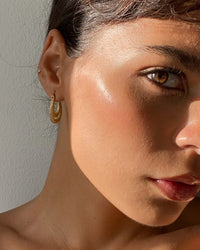 Pave Dolly Hoops- Gold View 2