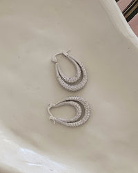 Pave Dolly Hoops- Silver View 6