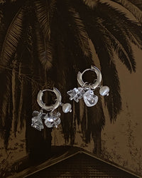Rock Candy Pearl Huggies- Silver View 2