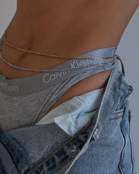Virgo Energy Belly Chain- Silver View 5