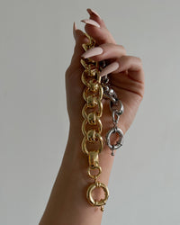 The Lola Oversized Chain Bracelet- Silver View 2