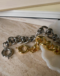 The Lola Oversized Chain Bracelet- Silver View 3