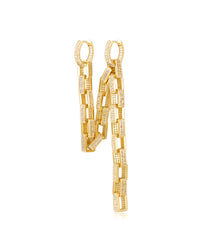 Jagger Chain Double Hoops- Gold View 1