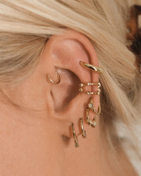 Pave Hex Ear Cuff - Gold View 4