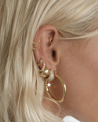 Pave Serena Huggies- Gold View 3