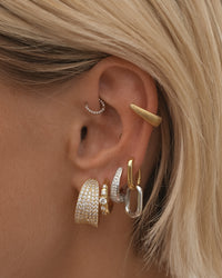 Stone Geneva Hoops- Gold View 8