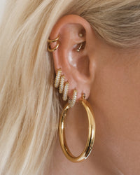 Pave Amalfi Huggies- Gold (Ships Mid May) View 12