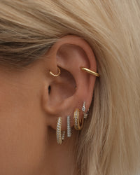 Pave Amalfi U Hoops- Gold View 6