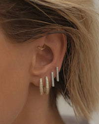 Pave Amalfi U Hoops- Gold View 4
