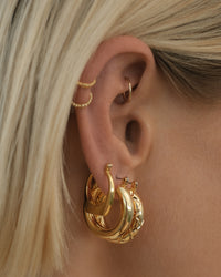 Quilted Baby Amalfi Hoops- Gold View 6