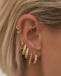 Pave Cuvee Hoops- Gold View 11