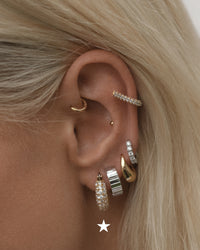 Pave Giselle Hoops- Gold View 7