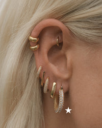 Pave Estelle Hoops- Gold View 5