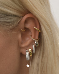 Pave Giselle Hoops- Gold View 4