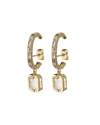 Over-the-Lobe Pearl Earrings- Gold