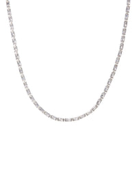 Baguette Eternity Necklace- Silver View 1