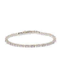 Baguette Eternity Bracelet- Silver View 1
